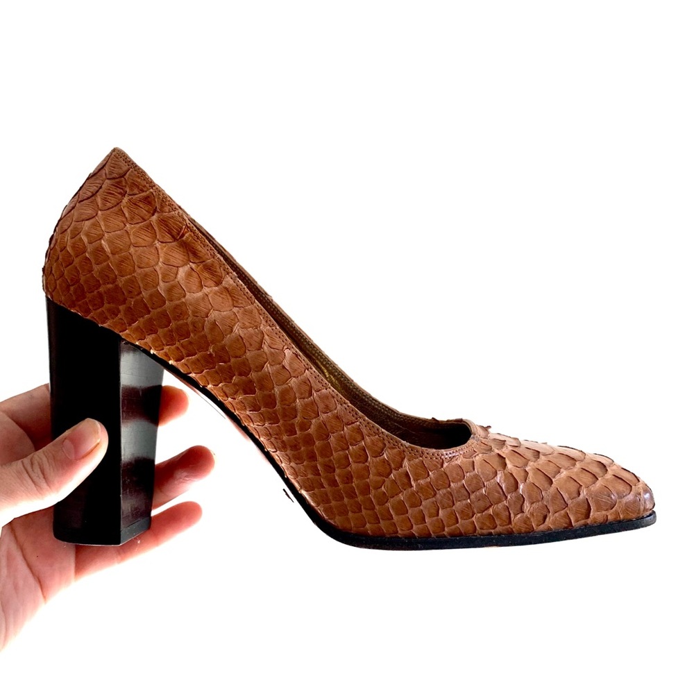 Vintage Dolce & Gabbana Square Toe Leather Heel